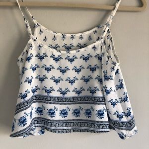 H&M top size 4 blue and white